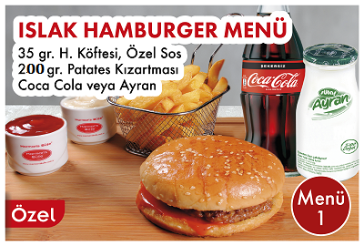MENÜ-1 - ISLAK HAMBURGER MENÜ