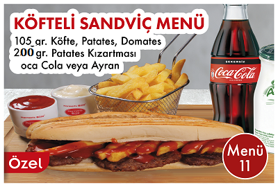 MENÜ 11 -KÖFTELİ SANDVİÇ MENÜ