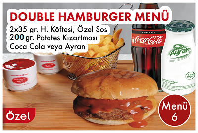 MENÜ 6 - DOUBLE HAMBURGER MENÜ