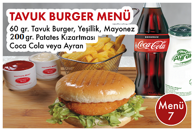 MENÜ 7- TAVUK BURGER MENÜ